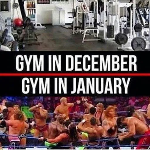 Gym in Dec / Jan - meme