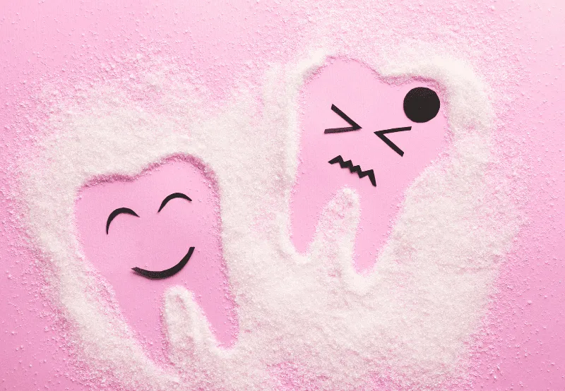 Teeth made from sugar